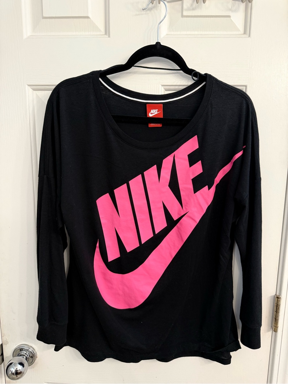 Nike Black Top with Pink Nike Logo